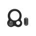 Черное эрекционное кольцо с утяжелителями Cockring Dual Weight