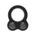 Черное эрекционное кольцо с утяжелителями Cockring Dual Weight