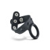 Черное эрекционное кольцо с подхватом мошонки на кнопках VS6 Черное эрекционное кольцо с подхватом мошонки на кнопках VS6
