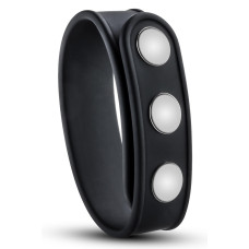 Черное эрекционное кольцо на кнопках