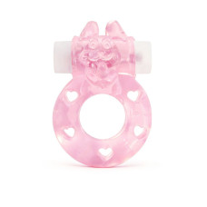 Розовое эрекционное виброкольцо в форме зайчика