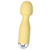 Желтый мини-вибратор с шаровидной головкой