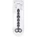 Черная анальная цепочка Beaded Silicone Anal Probe with Double Loop - 24 см.