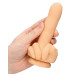 Телесный фаллоимитатор в форме пальца Up Yours - 15,5 см.