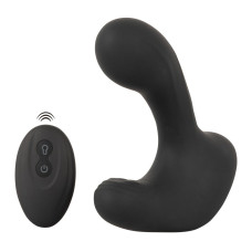 Черная анальная вибропробка с функцией расширения RC Butt Plug with 3 functions