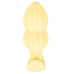 Желтая анальная пробка с вибрацией Cuties Vibrating Mini Butt Plug - 8 см.