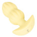 Желтая анальная пробка с вибрацией Cuties Vibrating Mini Butt Plug - 8 см.