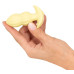 Желтая анальная пробка с вибрацией Cuties Vibrating Mini Butt Plug - 8 см.