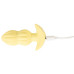 Желтая анальная пробка с вибрацией Cuties Vibrating Mini Butt Plug - 8 см.