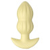 Желтая анальная пробка с вибрацией Cuties Vibrating Mini Butt Plug - 8 см.