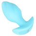 Голубая анальная пробка с вибрацией Cuties Vibrating Mini Butt Plug - 8 см.
