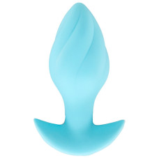 Голубая анальная пробка с вибрацией Cuties Vibrating Mini Butt Plug - 8 см.