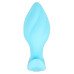 Голубая анальная пробка с вибрацией Cuties Vibrating Mini Butt Plug - 8 см.