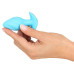 Голубая анальная пробка с вибрацией Cuties Vibrating Mini Butt Plug - 8 см.