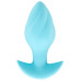 Голубая анальная пробка с вибрацией Cuties Vibrating Mini Butt Plug - 8 см.