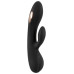 Черный вибратор-кролик с электростимуляцией E-Stim Rabbit Vibrator - 20,5 см.