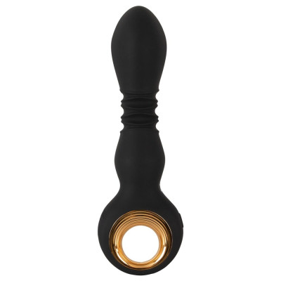 Черный вибратор с мощной поступательной стимуляцией Strong Thrusting Vibrator