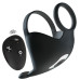 Черная вибронасадка для эрекции и стимуляции мошонки Cock ring with RC ball massager