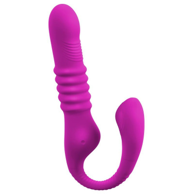 Лиловый вибратор 3 Function Vibrator с функцией фрикций и постукиванием