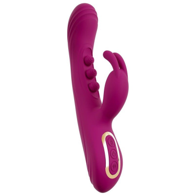 Лиловый вибратор-кролик 2 Function Vibrator Squirting - 22,5 см.