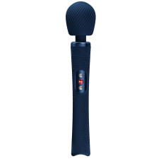 Синий жезловый вибромассажер Vim Vibrating Wand - 31,3 см.