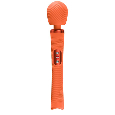 Оранжевый жезловый вибромассажер Vim Vibrating Wand - 31,3 см.