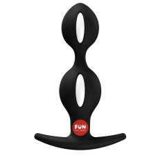 Черный анальный стимулятор B Balls Duo - 13 см.