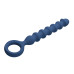 Синяя анальная цепочка - 28,5 см.