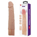 Телесный реалистичный вибратор Leander - 20,3 см.