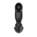 Черный вибромассажер простаты с вращающимся шариком