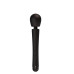 Черный силиконовый вибратор-wand - 30 см.