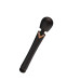 Черный силиконовый вибратор-wand - 30 см.