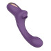 Фиолетовый вагинально-клиторальный вибратор