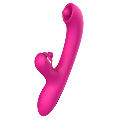 Розовый вибратор-кролик с усиленной стимуляцией точки G