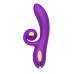 Фиолетовый вибратор-кролик с функцией вращения ствола