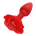 Красный анальный вибростимулятор в форме розы