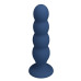 Синий анальный стимулятор со смещенным центром тяжести Silicone Anal Plug XL - 16,5 см.