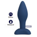 Синяя анальная пробка Bulb Plug S - 9 см.