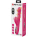 Розовый вибростимулятор-кролик с волновыми движениями Winters - 25,2 см.