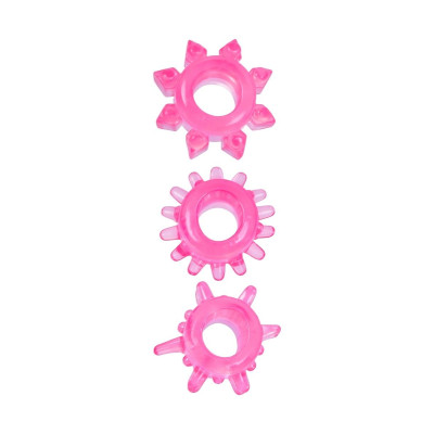 Комплект из трех розовых эрекционных колец