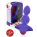 Фиолетовая анальная вибропробка с управлением через приложение - 13,5 см.