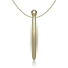 Золотистая подвеска на шею с вибрацией