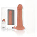 Телесный реалистичный вибратор с управлением через приложение - 20 см.