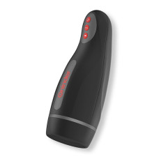 Черный автоматический мастурбатор с управлением через приложение