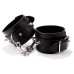 Чёрные кожаные наручники с шипами Spiked Leather Handcuffs