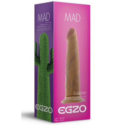 Телесный фаллоимитатор без мошонки Mad Cactus - 18,5 см.
