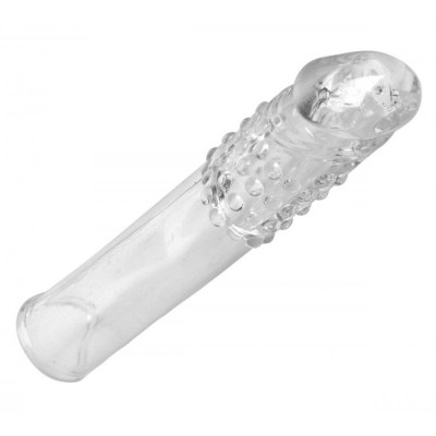 Удлиняющая насадкаThick Stick Clear Textured Penis Extender - 17,8 см.