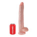 Телесный фаллоимитатор-гигант 14  Cock with Balls - 37,5 см.