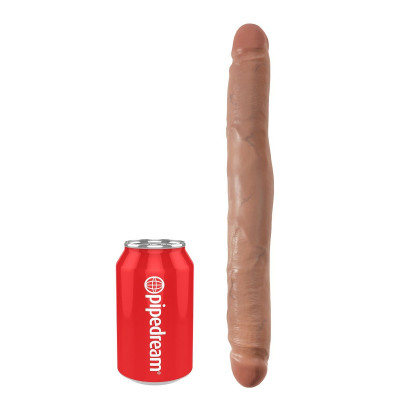 Двусторонний фаллоимитатор-мулат 12  Slim Double Dildo - 30 см.