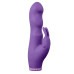 Фиолетовый вибратор с клиторальным стимулятором PURRFECT SILICONE DELUXE RABBIT 100FNCT - 20 см.